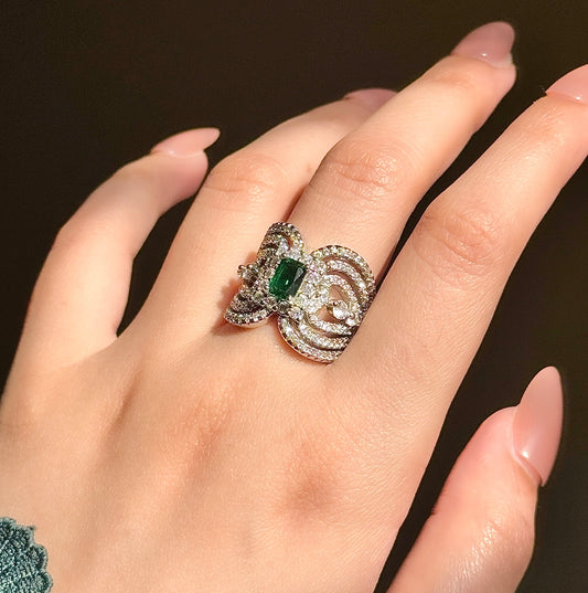 Statement Emerald Ring