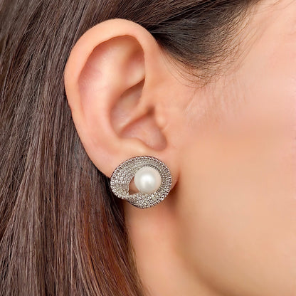 Wave Pearl Earrings