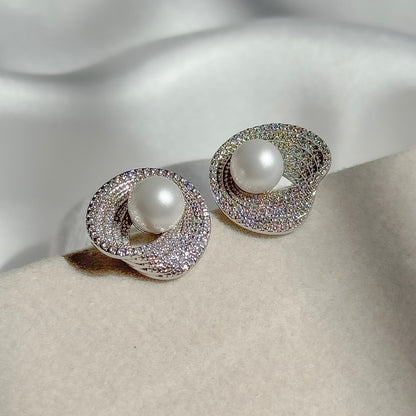 Wave Pearl Earrings